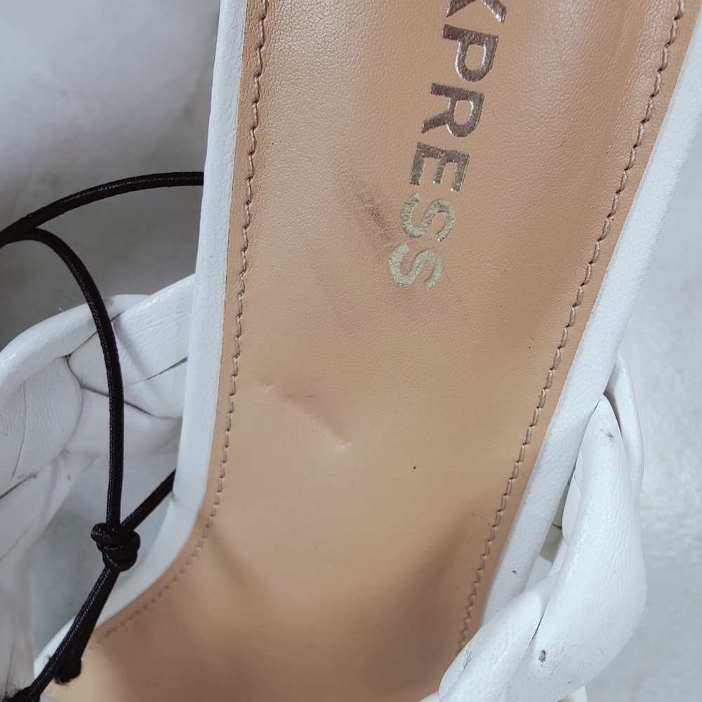 Express Braided White Mules - Picture 10 of 13